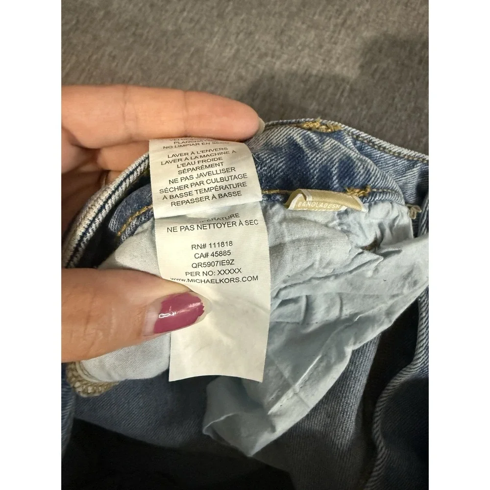 Michael Kors Women's Bootcut Light Wash Blue Denim Jeans Stretch Mid Rise Sz 6